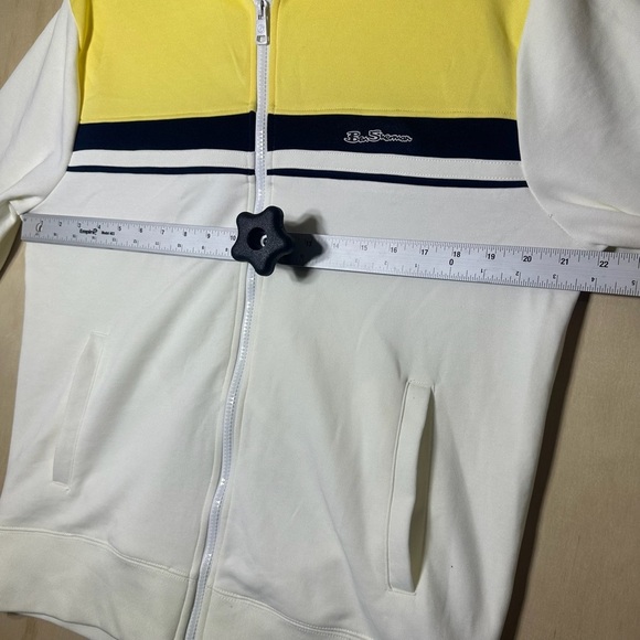 Ben Sherman Colorblock Tricot Track Jacket Snow White Medium Full Zipper - Picture 7 of 13